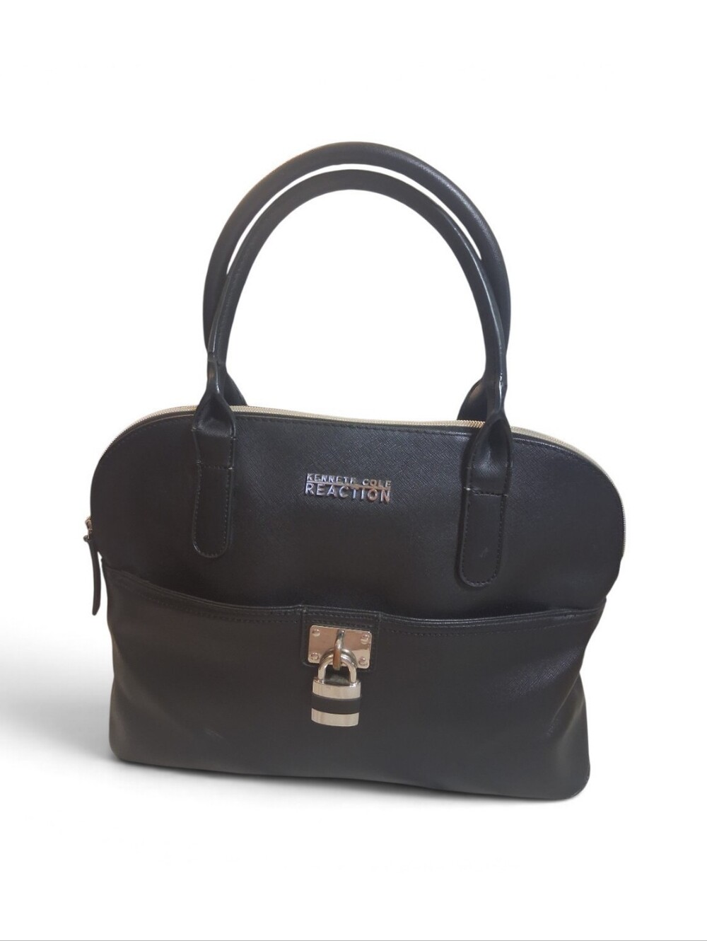 Kenneth Cole Reaction Black Dome Satchel Handbag